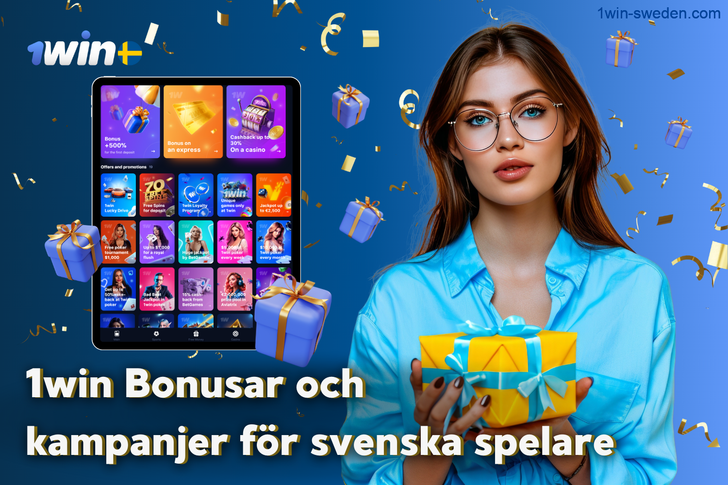 1win har ett brett utbud av bonusar och kampanjer för svenska spelare