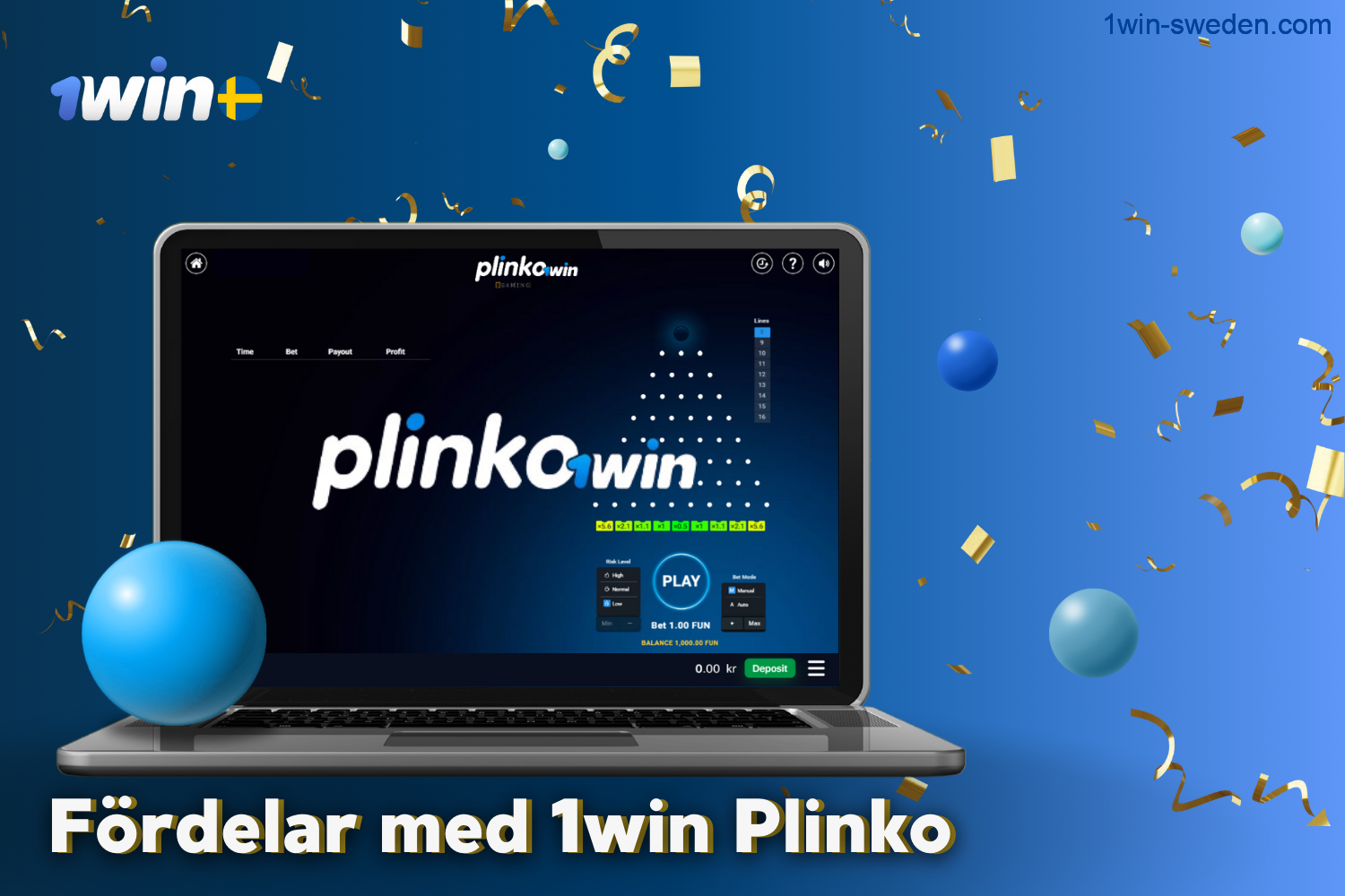 The advantages of 1win plinko for players from Sweden are the simplicity of the game and the ease of getting winnings