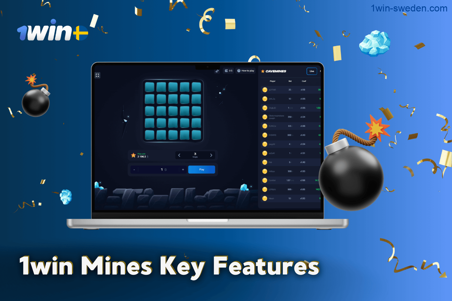 Key Features of Mines at 1win Casino