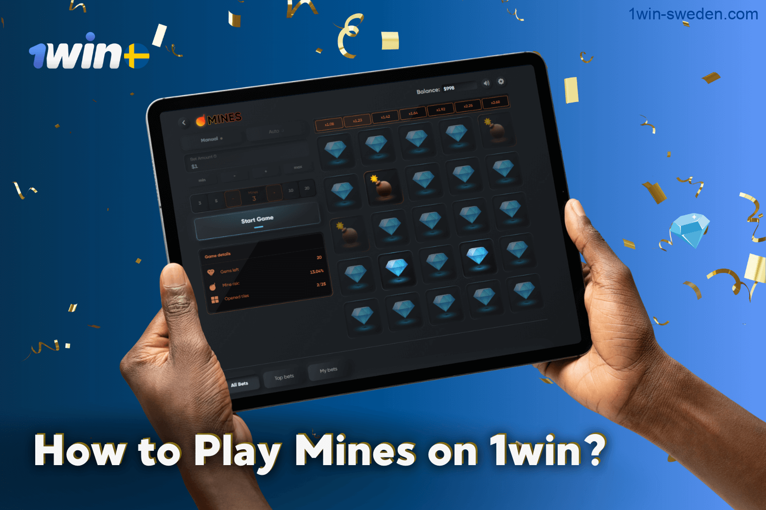 How to Play Mines at 1win Casino Sweden?