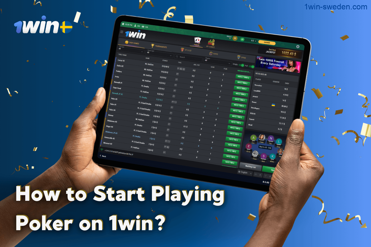 How to Start Playing Poker at 1win Casino?