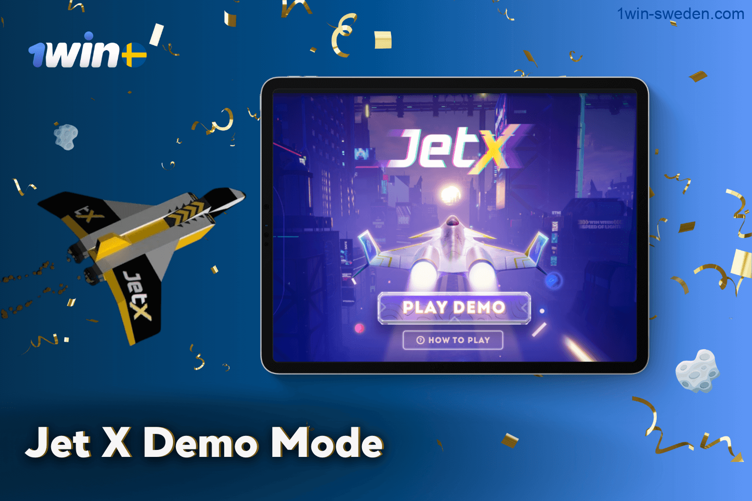 Interface du mode démo JetX