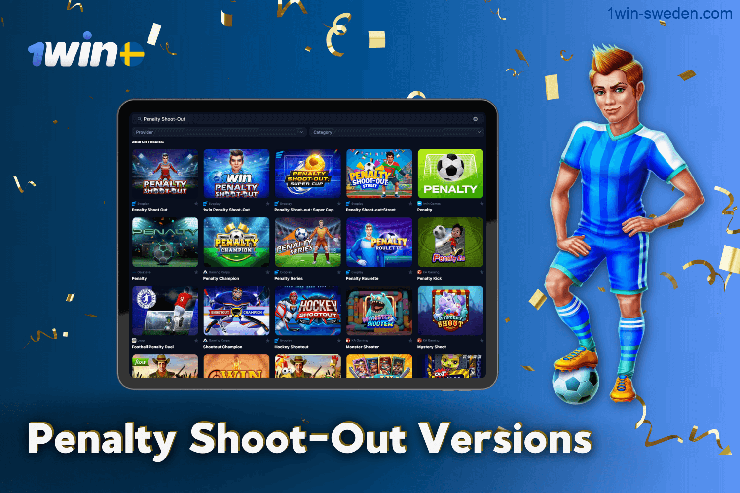 Different Versions of Penalty Shoot-Out at 1win Casino