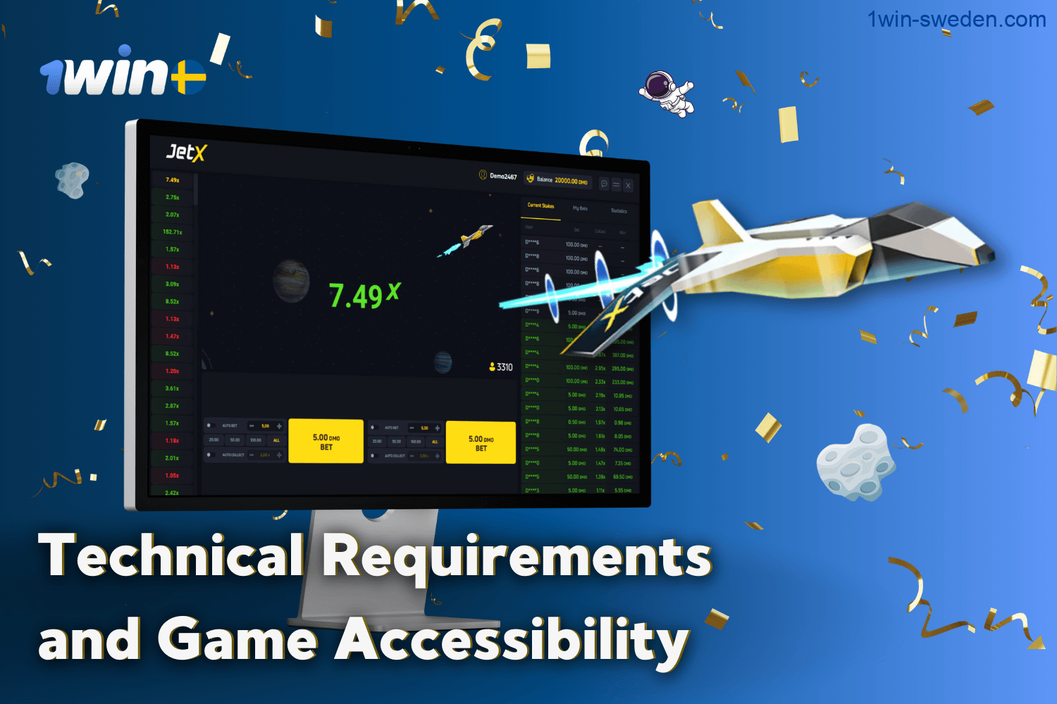 Technical Requirements and Accessibility of JetX at 1win Casino