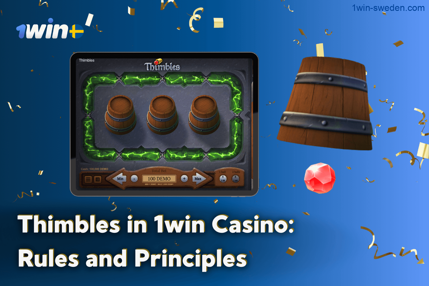 Rules and Principles of Thimbles at 1win Casino